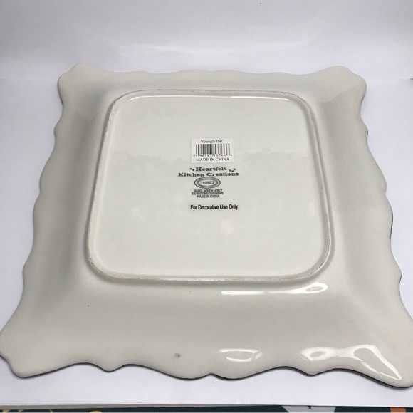 Young's Heartfelt Kitchen Creations Ceramic 11.5” Plate Chess board Cards Black - Picture 13 of 13